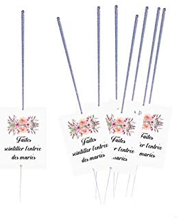 Etiquettes pour cierge magique, lot de 10, texte personnalisé, animation mariage, animation anniversaire, entrée des mariés, arrivée du gateau