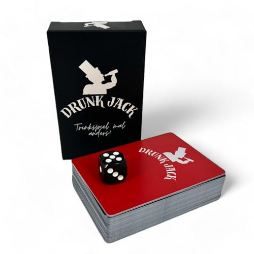 Trinkspiel | Partyspiel | Saufspiel | Drunk Jack - Trinkspiel mal anders! | Geschenk Junggesellenabschied, Geburtstag | Gesellschaftspiel für Erwachsene | Spieleabend | Kartenspiel | Ab 16 Jahre
