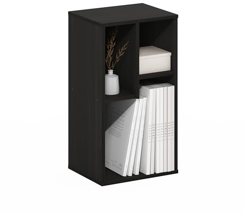 Furinno DALY Étagère, Bibliothèque À 3 Cubes, Étagère De Rangement Cubique avec Compartiments Irréguliers, 24 X 29,7 X 54 Cm, pour Salon, Chambre, Bureau, Couleur Expresso