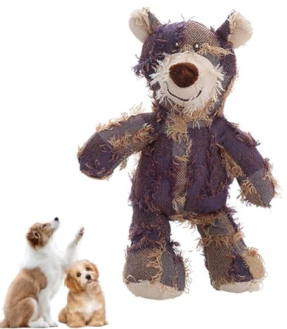 GWAWG Plüschhundespielzeug Quietschend Plüsch Hundespielzeug Unzerstörbar Bär für Kleine Hunde