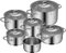 WMF Aparto Vorteils Topfset Induktion 6-teilig, Kochtopf Set mit Glasdeckel, Cromargan Edelstahl poliert, Induktions Töpfe Set unbeschichtet, spülmaschinengeeignet (Topf-Set, 6-teilig)