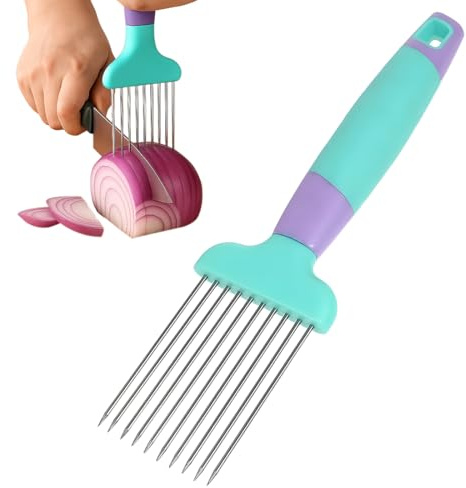 JEYORZY 1 pcs Forchetta per Cipolle, Cipolla Titolare, Affetta Cipolle, Coltello per Cipolle, utensili da cucina per la casa, affettatrice per limone, tagliaverdure, Adatto per Tagliare Carne, Frutta