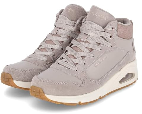 Skechers 177181 TPE - Stivali stringati in pelle e sintetico da donna, colore: beige, beige., 38 EU