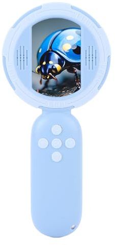 CFTGIW Small Microscope Portable 1MP 4X Digital Zoom 2in Screen Microscope Science Toy for Students Is with Equipped HD 2 1MP Scre Small MicroscopeHandheld Digital MicroscopePortable
