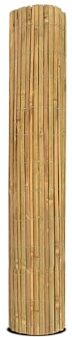 DK HOME Valla de Bambú Natural para Jardín, 150 x 300 cm, Rollo de Celosía Decorativa
