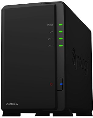 Synology DS218PLAY/12TB-RED 12TB (2x 6TB WD Rot) 2 Bay Desktop NAS-Einheit