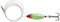 Quantum Magic Trout Bloody Inliner 80cm Blinker 3,5cm 4g, Forellenblinker zum Spinnfischen auf Forelle, Forellenköder zum Angeln, Farbe:silberfarben/grün