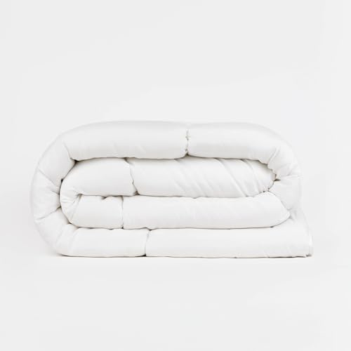 TRAMAS+ Edredon Relleno Nórdico 400 Gramos/m² - Relleno Nórdico Microfibra - Edredón Cama 150-240x220cm Relleno Nórdico para el Invierno - Blanco