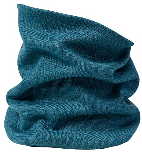Enter the Complex® Braga Cuello, Bufanda Tubular Suave, 100% Lana Merino, Mujar y Hombre, Transpirable, Color Petrol Azul