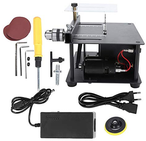 Mini sierra de mesa para hobby, sierra de mesa eléctrica, resistente para carpintería DIY