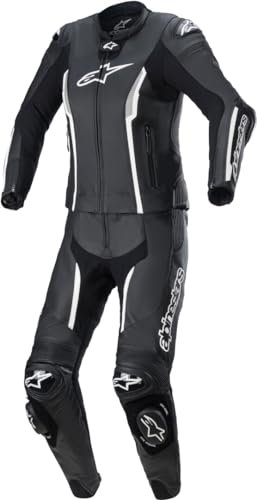 Alpinestars Stella Missile V2 2-Teiler Motorrad Damen Lederkombi (Black/White,40)