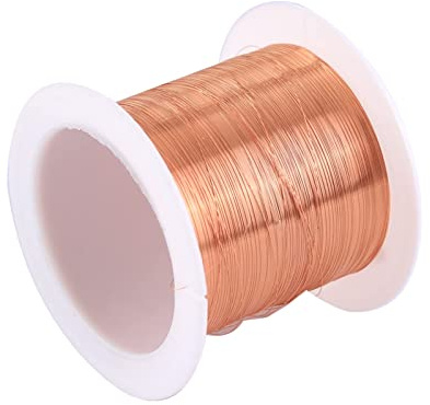 Bobine de fil magnétique de 0,1 mm x 50 m, fil de cuivre émaillé, 1 bobine, température naturelle, largement utilisé pour les transformateurs, inducteurs