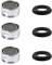 ZENVALY Strahlregler M24, Sieb Einsatz, Edelstahl Aufsatz, Wasserhahn Ersatzteile Mit Dichtung, Luftsprudler Filter für Küche, Außengewinde, 24mm, 3 Stück