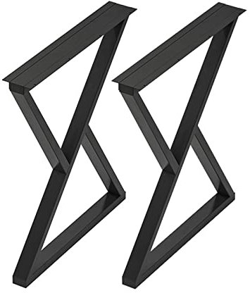 70/100cm Pieds De Table En Fer, Pieds De Table De Salle À Manger, DIY Pieds Pour Meuble Table, Pieds De Table En Métal Modernes Rectangulaires, Table Châssis Design ( Color : Black 2Pcs , Size : 40*10