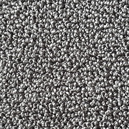 Auslegware 4m breit in Grau ideal für Flur und Wohnzimmer sehr robust mit Schlingen Struktur in Anthrazit auch als Treppenteppich im Wohnbereich (4 m x 11 m)