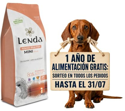 Lenda Mini Atlantic Blue Fish 2KG - Pienso Hipoalergénico Natural para Perros Adultos Mini - Rico en Pescado Azul - Comida para Perros Pequeños