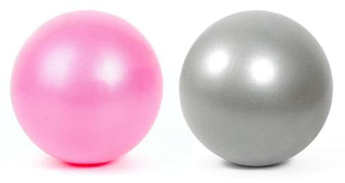 Yontree 22,9 cm weicher Pilates-Ball, 22–25 cm, perfekt für Yoga, Kerntraining, Physiotherapie und Balance, Pilates, Bauchmuskeltraining, 2 Stück
