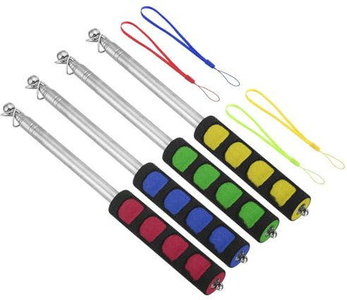 HREDZEO Mât Telescopique,4 PCS Mât Télescopique Drapeau Drapeau Télescopique avec Poignée en éponge Mât Télescopique pour Guides Touristiques Camping Marcheurs