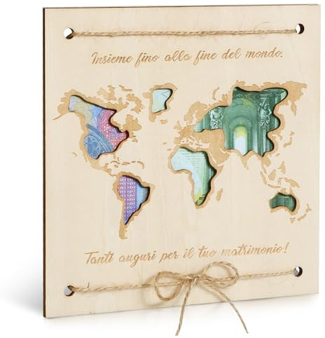 BOFUNX Biglietto Matrimonio Legno Biglietto Auguri di Nozze Biglietto Porta Soldi Matrimonio Idea Regalo di Matrimonio con Buste per Denaro Salvadanaio