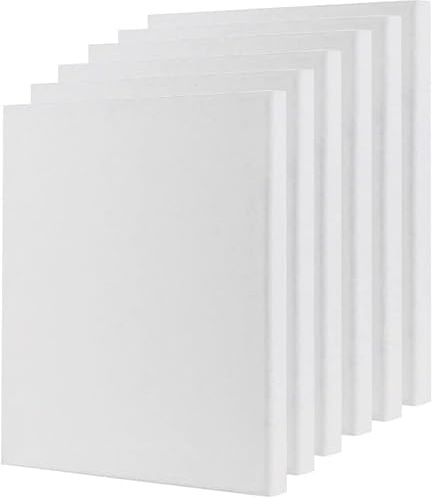 6PCS Blank Canvas A3(30X40cm) Artist Canvas Panels Board 100% Cotton Blank Canvases for Acrylic Painting Canvas Board for Artists Oil Paint & Wet Water Art Media