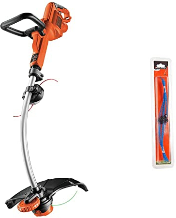 BLACK+DECKER Coupe-Bordures Filaire 900W, Coupe-Bordures Electrique 35 cm & Lot de 10 Fils Torsadés Haute Performance, Fils HDL de Rechange pour Coupe-Bordures, Fils Bleus Résistants de ⌀2,4mm