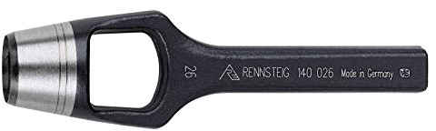 Rennsteig Henkellocheisen (Ø 34 mm, Locheisen, Lochstanzer, Stanzer für Gummi, Leder, Filz, Kunststoff, Kork, Stoff, Stanzwerkzeug) 1400340