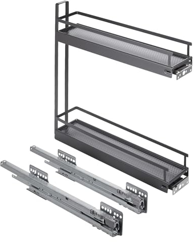SOTECH Système Coulissant pour Armoire Basse No. 15 ARENA Style 90° 2-étages avec Réglage 3D Extension pour Armoire Ferrure