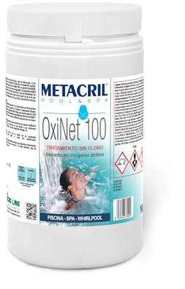 Metacril OxiNet 100 1 Kg - Ossigeno Attivo in pastiglie da 100 gr, ideale per Piscina o Spa Idromassaggio di qualsiasi marca o modello.
