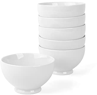 Holst Porzellan SH 2108 FA5 Lot de 6 bols à café français en porcelaine Blanc 0,45 l 12,5 x 7,5 cm
