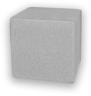 Betten-ABC KUBI Sitzhocker Sitzwürfel Bodenkissen Fußhocker 40x40x40 cm fünf Farben Wohnzimmer, Kinderzimmer, Gästezimmer oder Flur (Farbe: Hellgrau)
