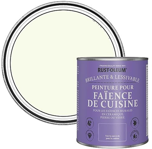 Rust-Oleum Green Water-Resistant Kitchen Tile Paint in Gloss Finish - Apple Blossom 750ml