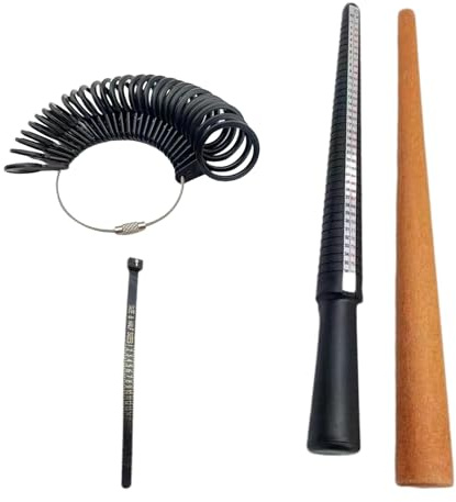 Misuratore ad anello, strumento di misurazione 'anello sizer, Misuratore di dimensionamento e dita Misuratore, Mandrel di gioielli con anello ad anello di misurazione per gioielli che producono access