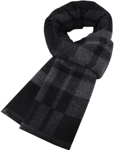 Bufanda Hombre Cálida Elegante Fular Escocesa Otoño e Invierno Suaves y para el Moda Negocios Bufanda a Cuadros para Hombres Estilo Clásico Largo Del Mantón Cuello Casual de Negocios Foulard 180x30cm