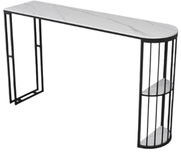 Bartabeller Lätt lyxigt barbord med rockbräda, enkelt högt köks- och matbord robusta metallben Bar Bordets Högbord(XL)