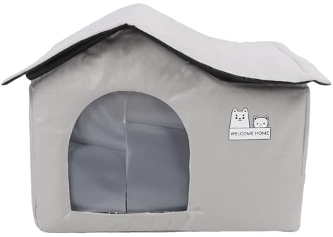 KIMISS Casa para Gatos y Refugio Refrescante para Perros: Casa Portátil para Mascotas de Papel de Aluminio para Uso, Diseño Extraíble para un Fácil Almacenamiento