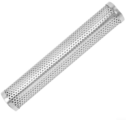 30,48 cm rostfritt stål BBQ grilllåda rör för träpellets med material och rund form för enkel hantering och värmefördelning