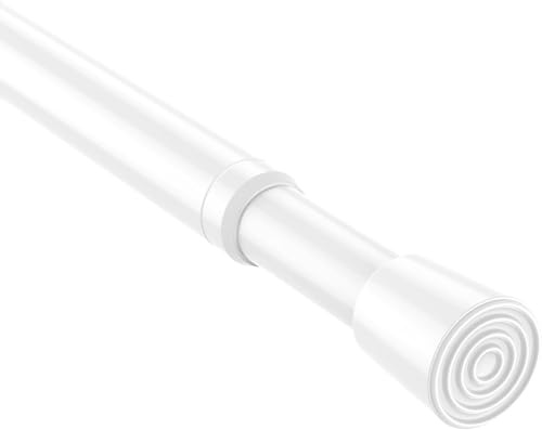 Zipglo 1pcs Tension Rods for Curtains 82-150cm, White Net Curtain Rod | Net Curtain Rods Extendable Curtain Poles No Drill Adjustable Tension Rod for Net Curtains, Doorway