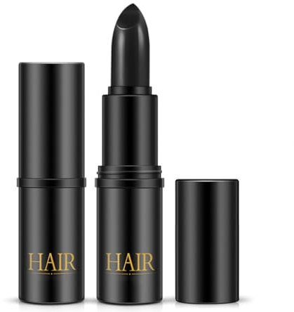 Crema de color de cabello temporal, corrector de línea de cabello para cubrir raíces, kit de tinte de portátil para modificar el color del, negro