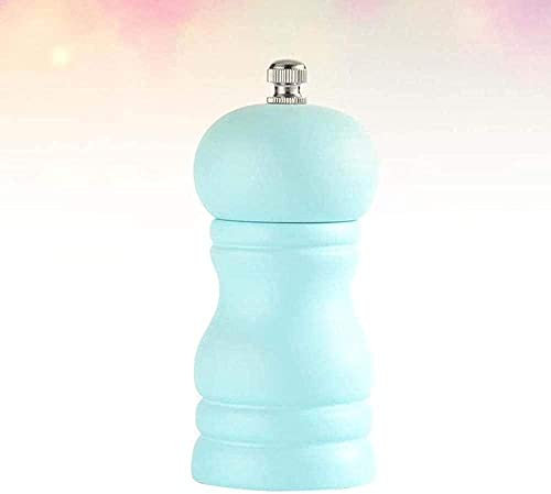 TONZN 1 Piece Manual Wood Chili Mill Household Ceramic Core Chili Salt Container Household Appliances-Salt Salt Mill Chili Frosting Mill-Green Salt Mill Salt and Pepper Mills (Green)