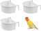 AOVNA Bird Feeding Dish D-shaped Plastic Bird Food Bowl with Hook Parrot Cage Feeder Water Bowl Bird Cage Feeder Cups (3)