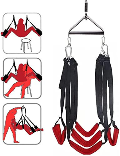 BEBITZ Sex Bondage Kit Restraints Set Sex Furnitures for Adults Couples Sexy Straps Swing, for Adults Couples Sex Hanging Swing - Suspension Sling Straps Adult Sex Straps SM Gameplay Tools