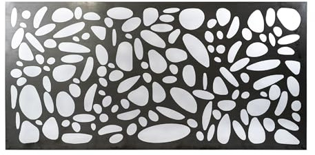 Chapa Perforada Decorativa de Hierro | Panel Metálico Hierro en Crudo | 2000x1000 mm | Ideal para Decoración de exteriores | Vallas, Celosías, Paredes, Balcones, Jardines | Mod. 32