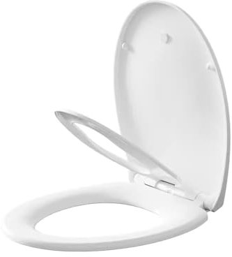 Premium Family Toilet Seat 2-in-1 Soft Close Toilet Seat with Detachable Child Seat, Magnetic Toilet Lid with Quick Release and 360 Degree Adjustable Hinges, Oval Toilet Seats for Toddlers Adults