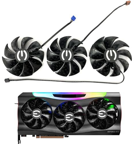 87MM PLD09220S12H Graphics Card Cooling Fan Replacement for EVGA GeForce RTX 3070 3080 TI 3090 FTW3 Ultra Gaming Cooler Fan