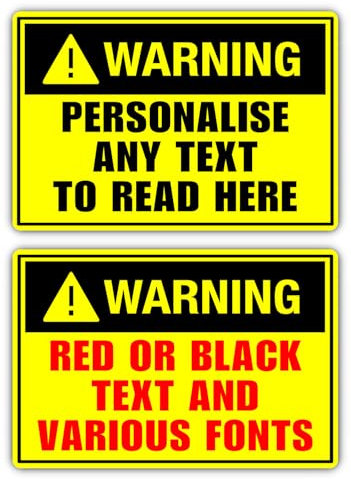 Custom Warning Sign Metal - Do Not Enter, No Entry, Personalised Safety Signs, Keep Out Notice, Security & Danger, CCTV - Waterproof Aluminium - Outdoor/Indoor (Custom Warning Sign)