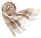 Boniyeah Damen Karierter Pashmina Schal - Langer Weicher Warmer Winterschal mit Quasten für Damen (Kamel)