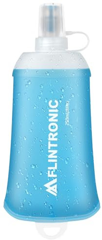 flintronic Pieghevole Borraccia Morbida, TPU Outdoor Sport Soft Flask, Riutilizzabile Borraccia Flessibile Senza BPA, per Corsa, Bicicletta, Campeggio, Escursionismo, 250ML