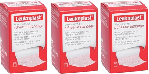 Elastomull Haft | Benda Elastica Coesiva di Fissaggio Aderenza Sicura | 8cm x 4m | OFFERTA RISPARMIO 3 CONFEZIONI