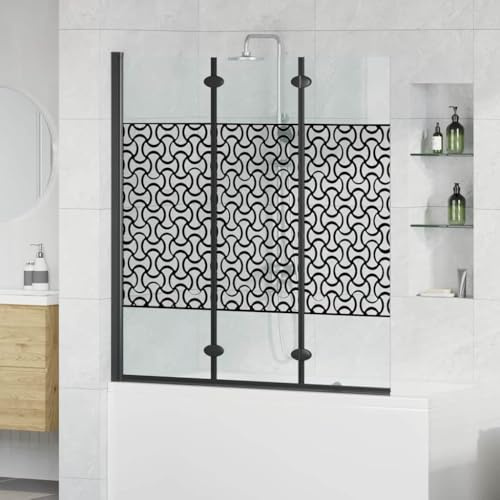 Mangloder duschavskiljare svart transparent 130 x 130 cm vikbar dörr duschvägg för badrum och sanitär, justerbar duschkabin med glasvägg, skjutdörr, nischdörr, hörn- och pendeldörr, inomhus