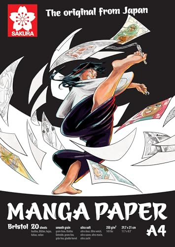 Manga Paper, Sacura, Bristol 20, 250 g/m², A4, 20 sheets